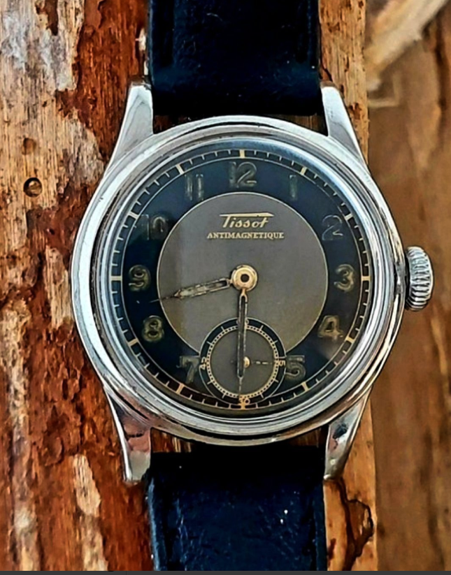 Tissot Bullseye com mostrador cáqui Antimagnetique de 1941 N:243