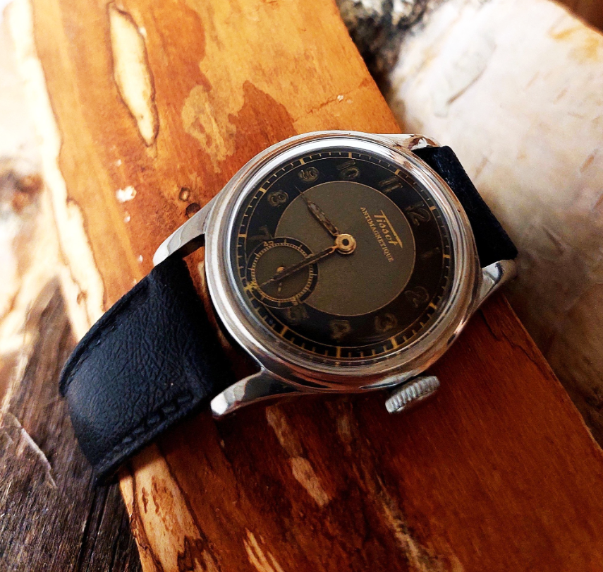 Tissot Bullseye com mostrador cáqui Antimagnetique de 1941 N:243