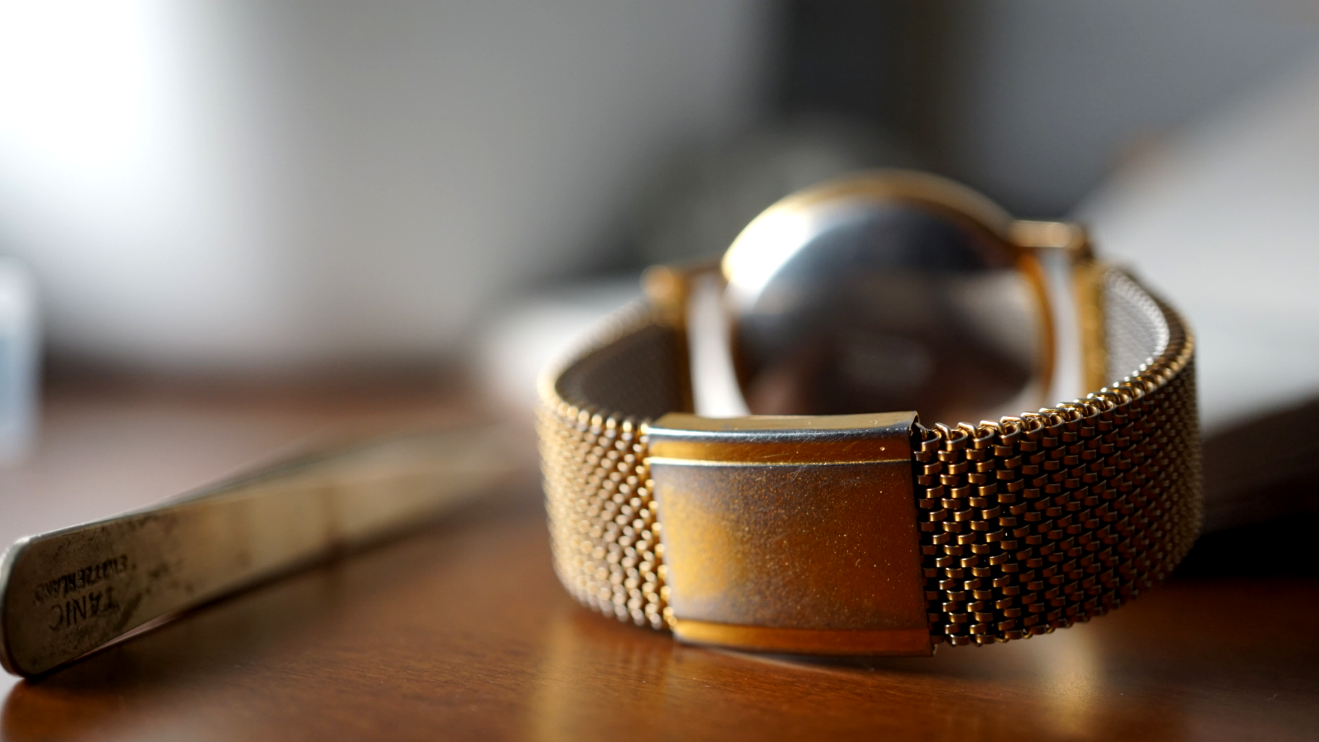 oris goldplated  Vintage Champagne Dial – Relógio Mecânico 17 Jewels