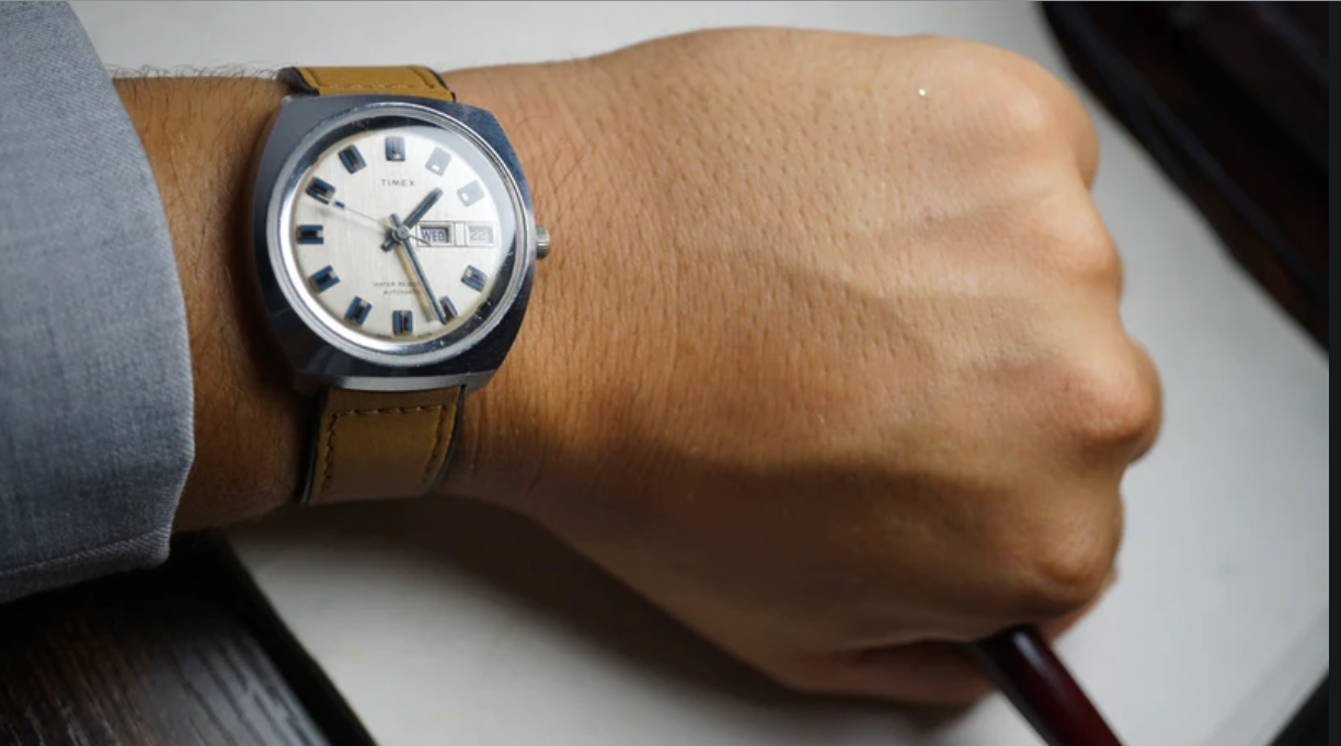 Timex Automatic Vintage 1970s – Made in Portugal Case Fama Elegance