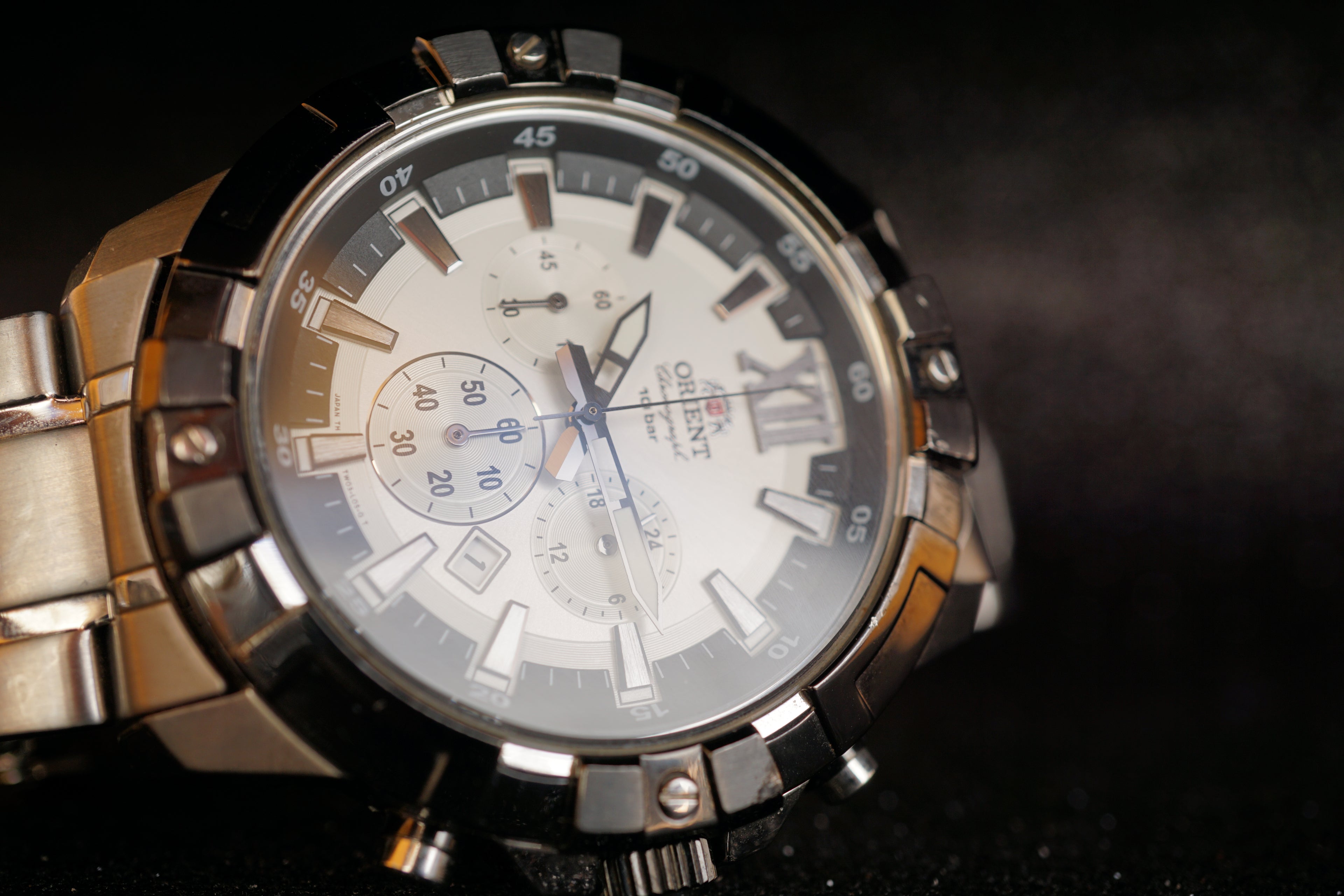 Orient chonograph dual Tone black Summer edition