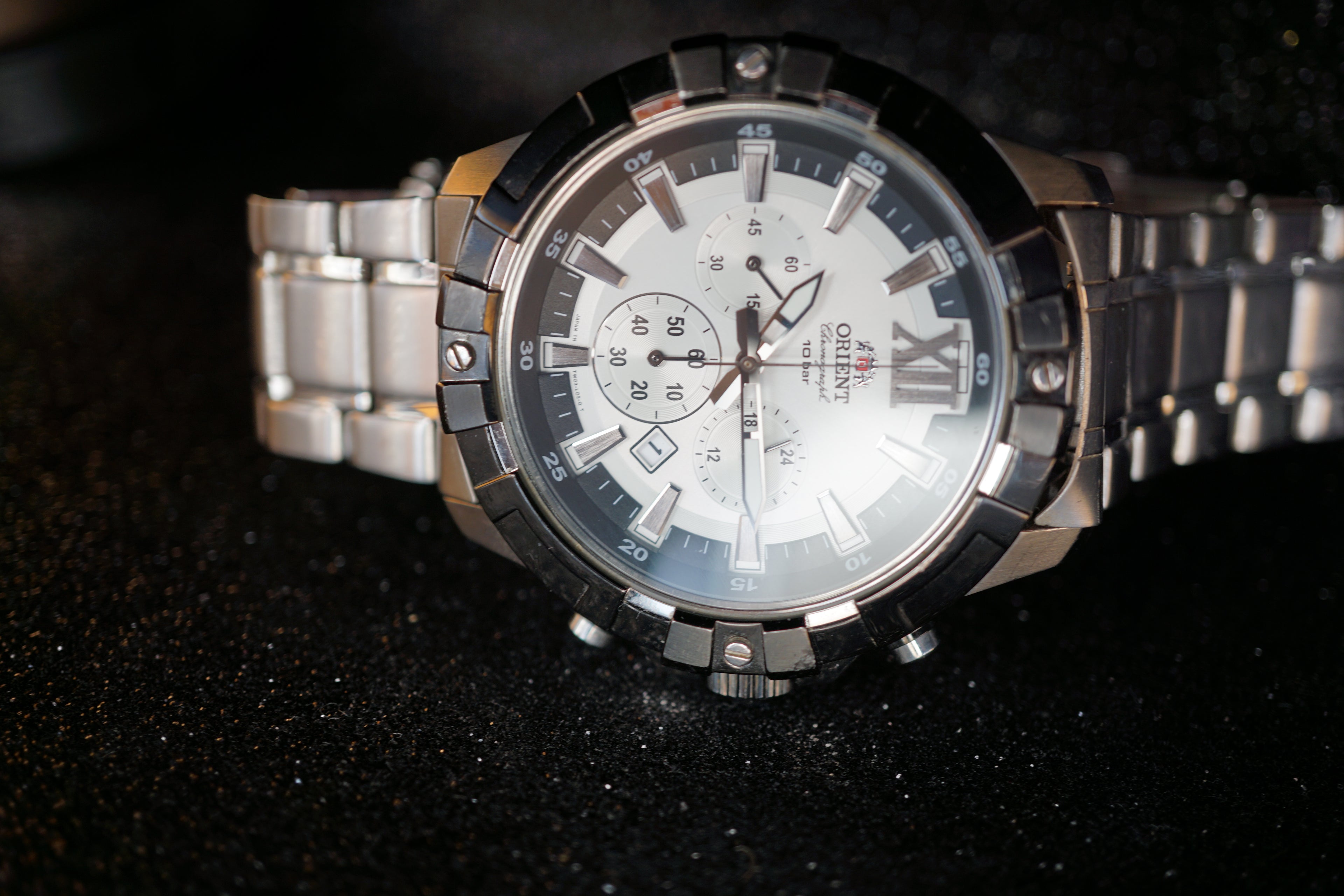Orient chonograph dual Tone black Summer edition