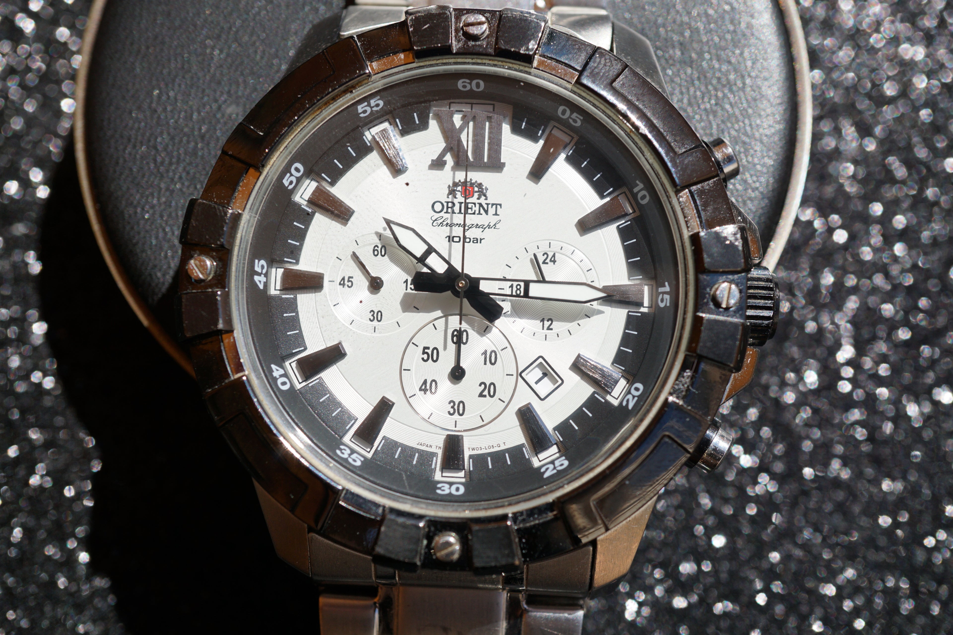 Orient chonograph dual Tone black Summer edition