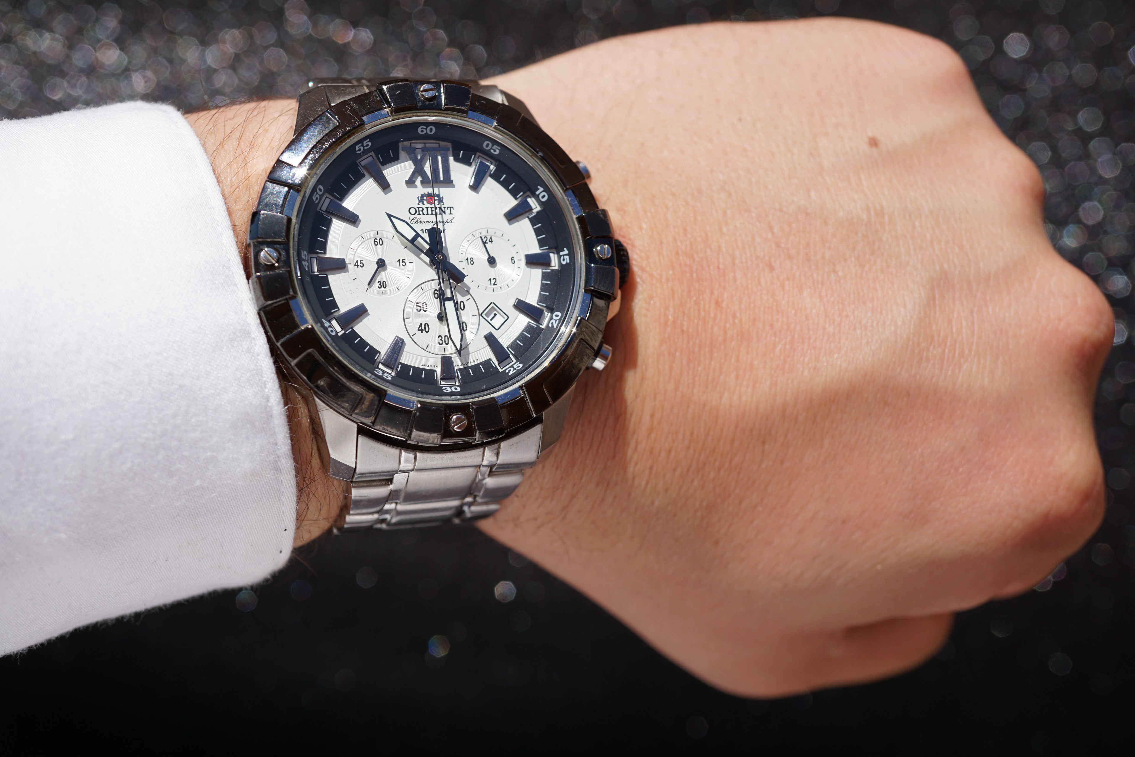 Orient chonograph dual Tone black Summer edition