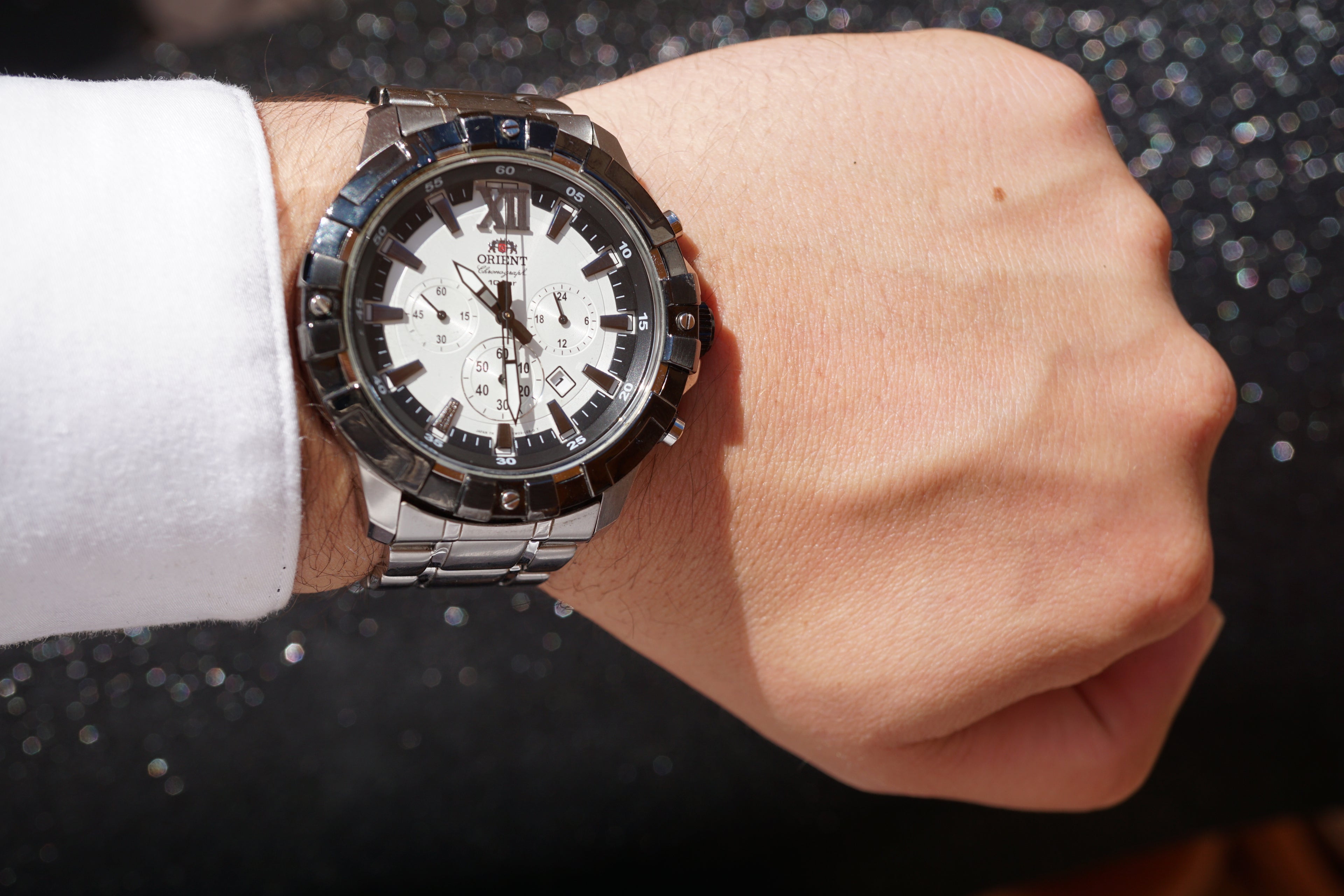Orient chonograph dual Tone black Summer edition