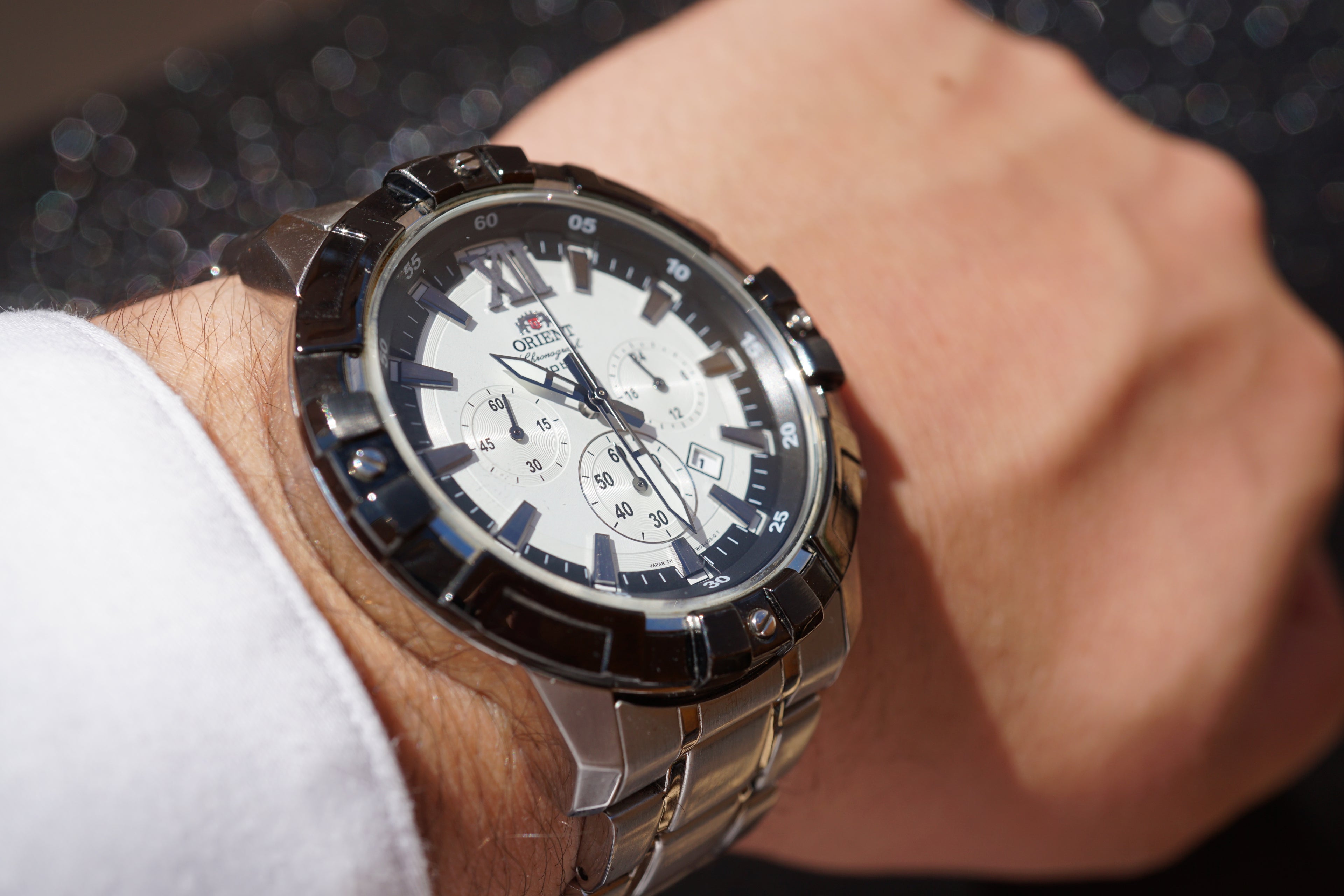 Orient chonograph dual Tone black Summer edition