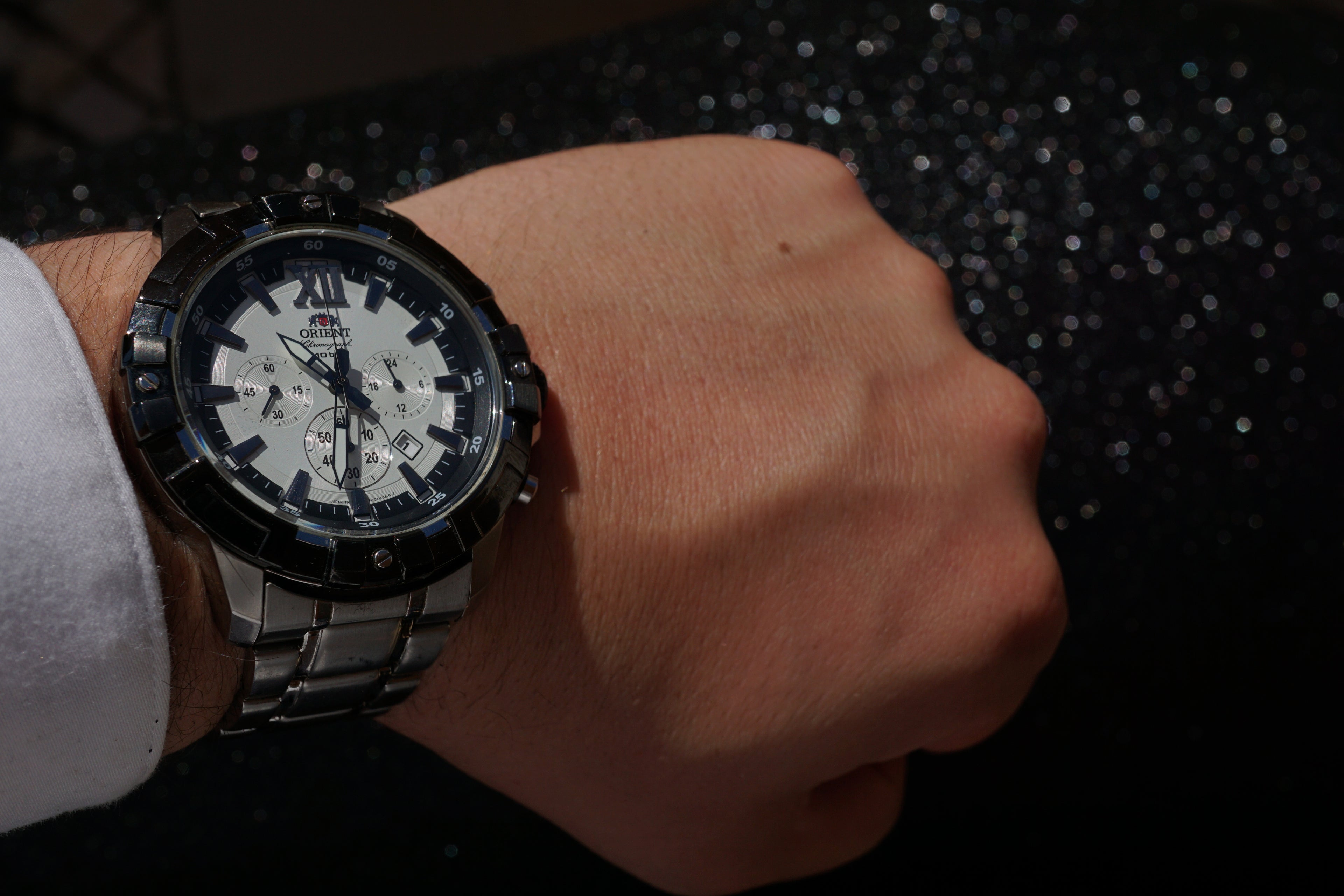 Orient chonograph dual Tone black Summer edition