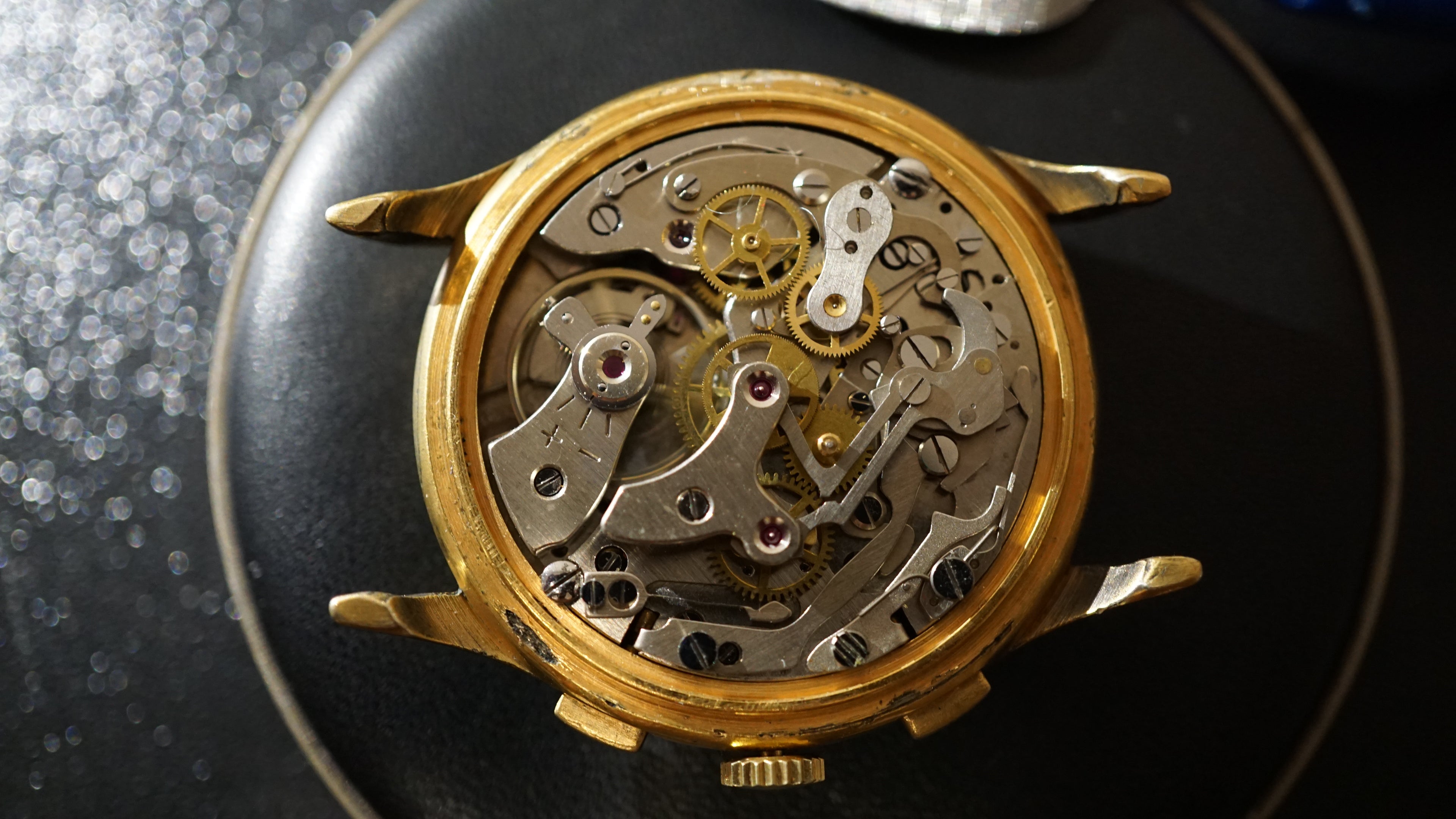 Chronograph swiss Incabloc telemeter Pilot 50s Benmore