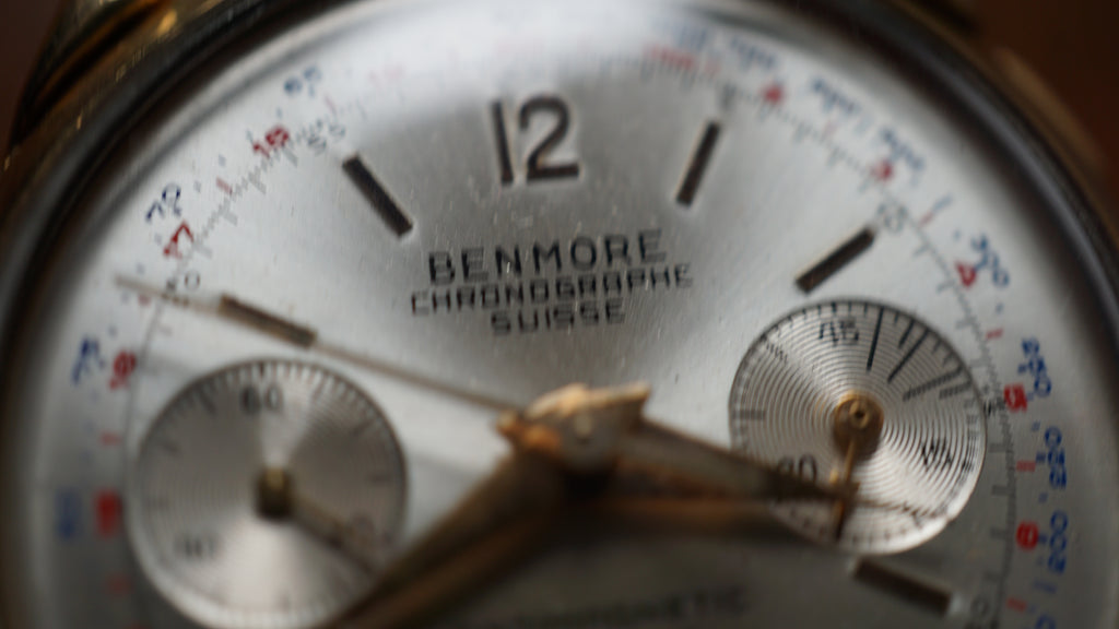 Chronograph swiss Incabloc telemeter Pilot 50s Benmore