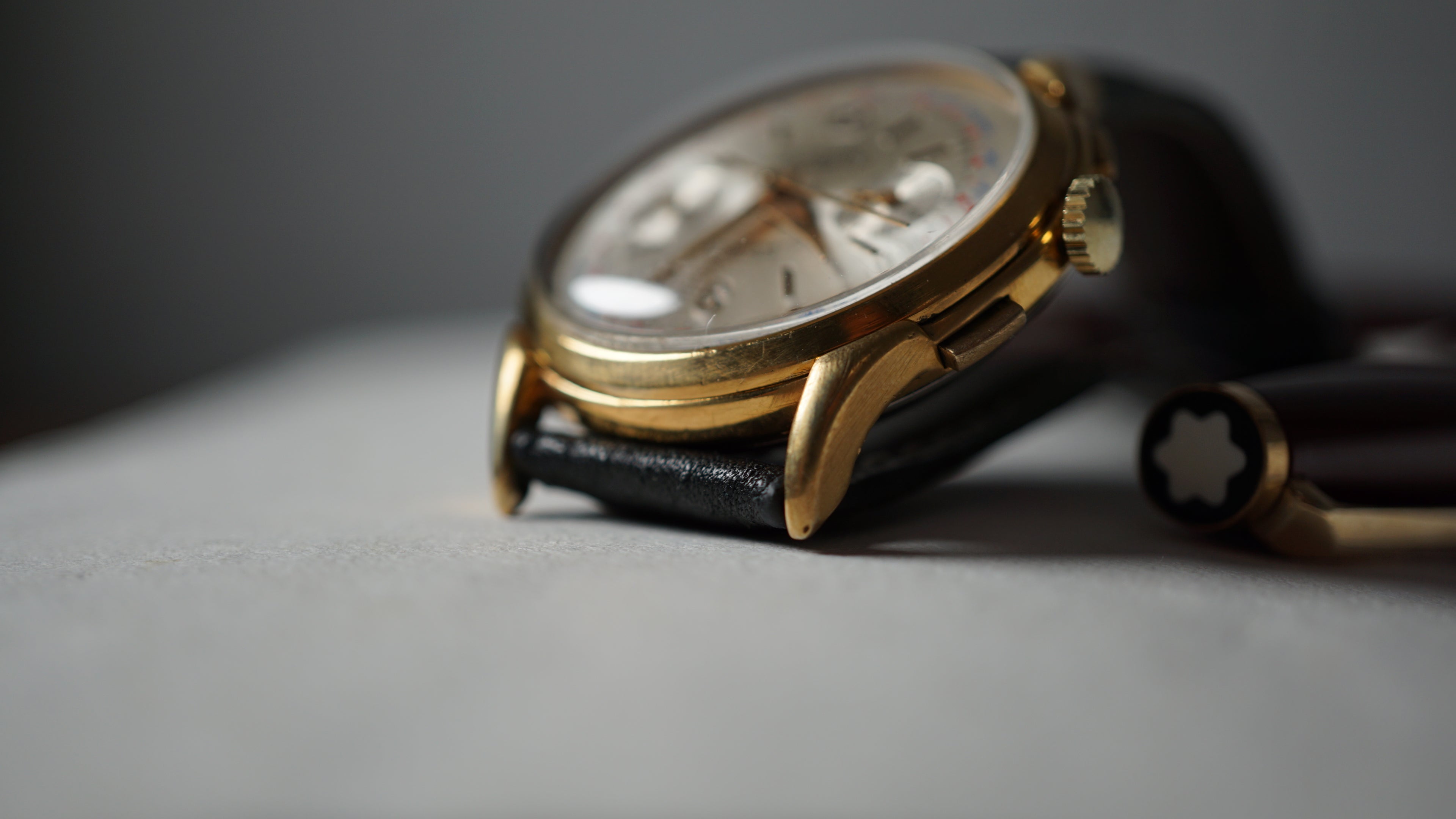 Chronograph swiss Incabloc telemeter Pilot 50s Benmore