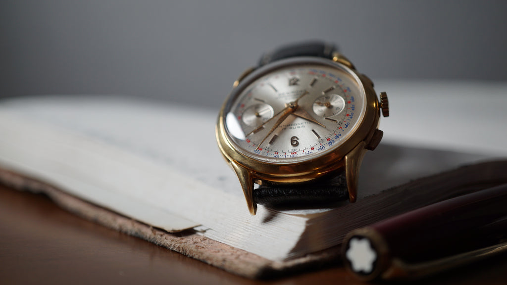 Chronograph swiss Incabloc telemeter Pilot 50s Benmore