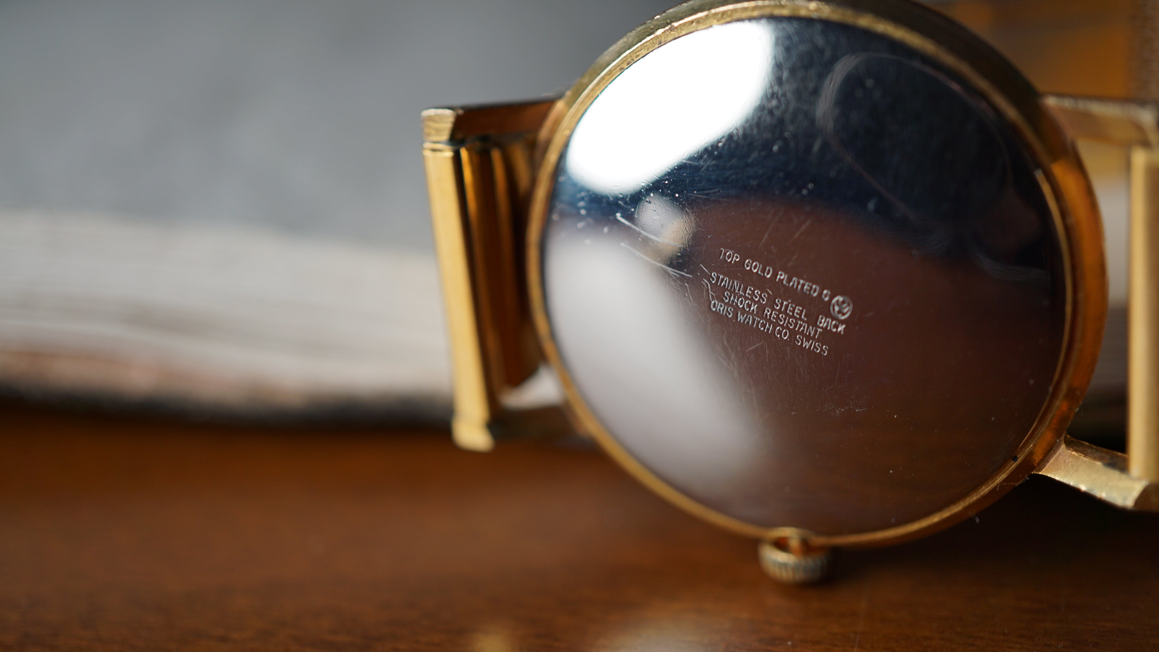 oris goldplated  Vintage Champagne Dial – Relógio Mecânico 17 Jewels
