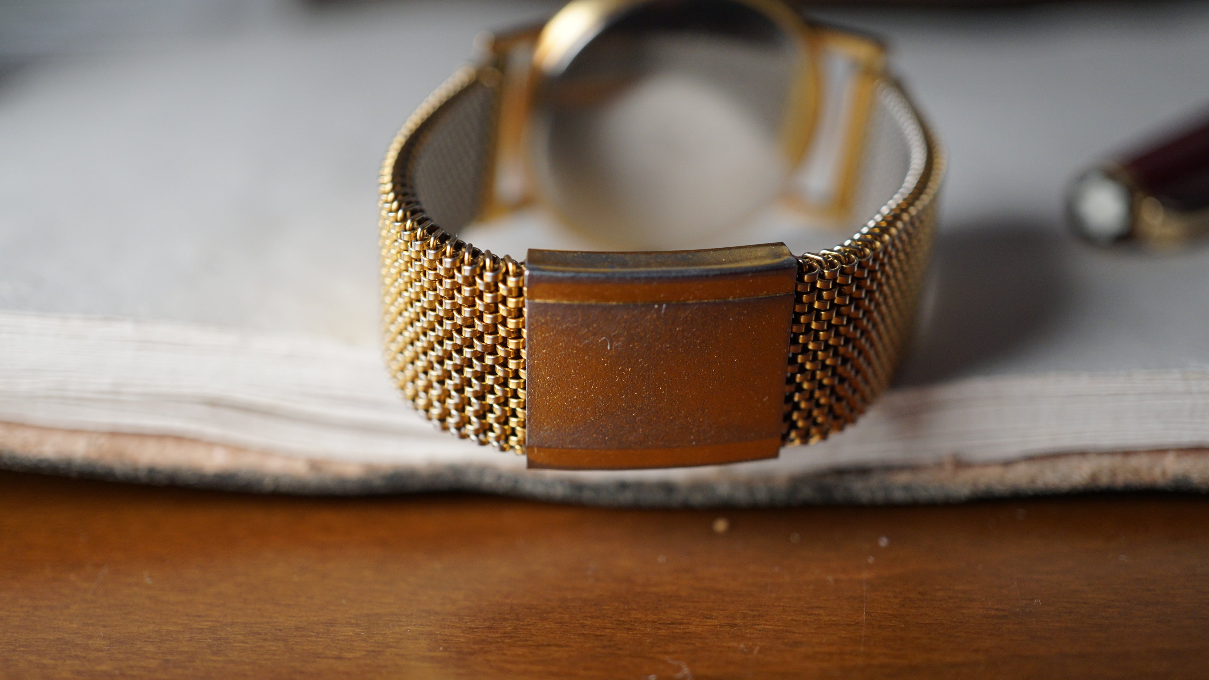 oris goldplated  Vintage Champagne Dial – Relógio Mecânico 17 Jewels