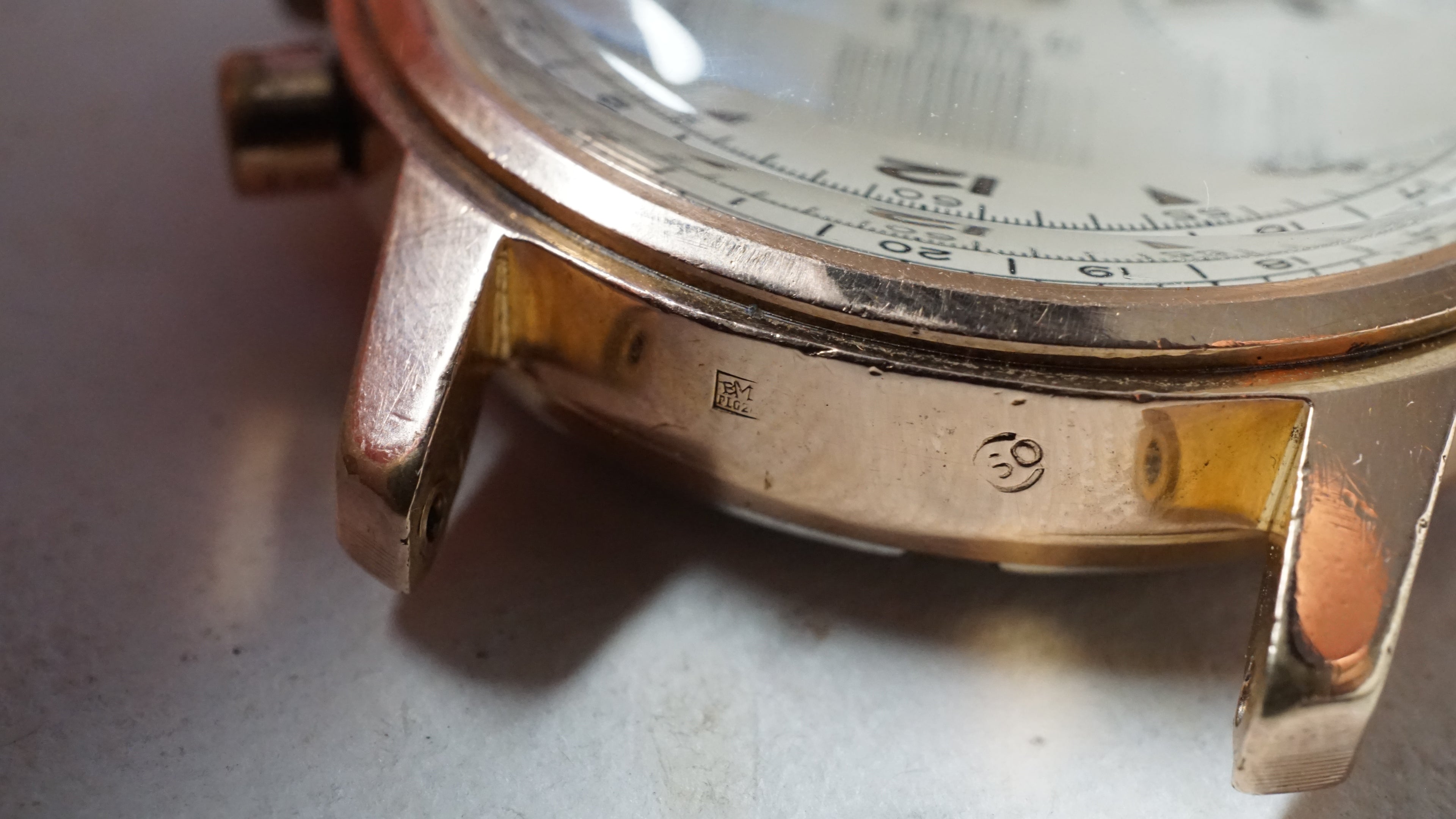 Chronograph swiss Incabloc telemeter Pilot 50s