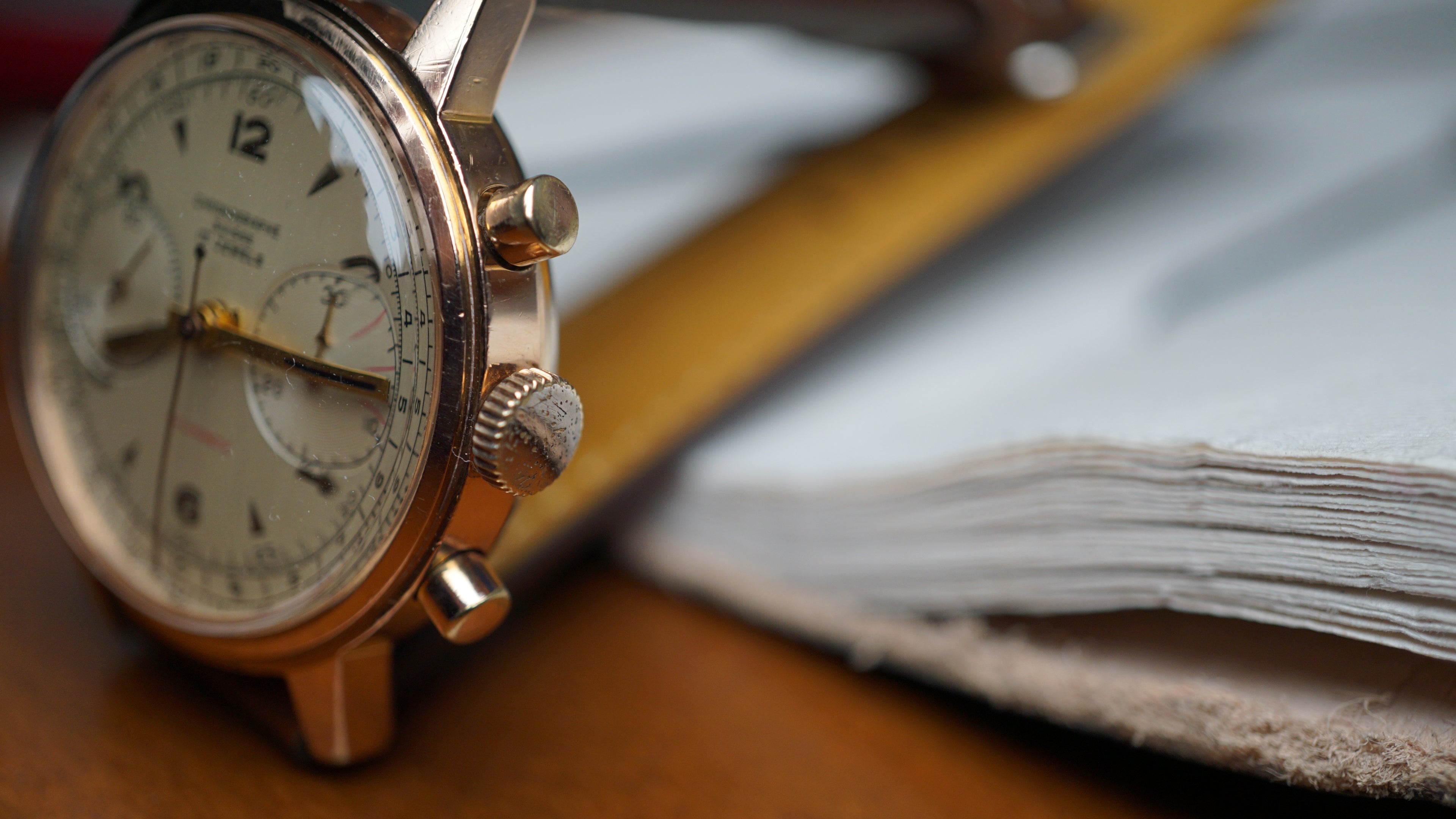 Chronograph swiss Incabloc telemeter Pilot 50s
