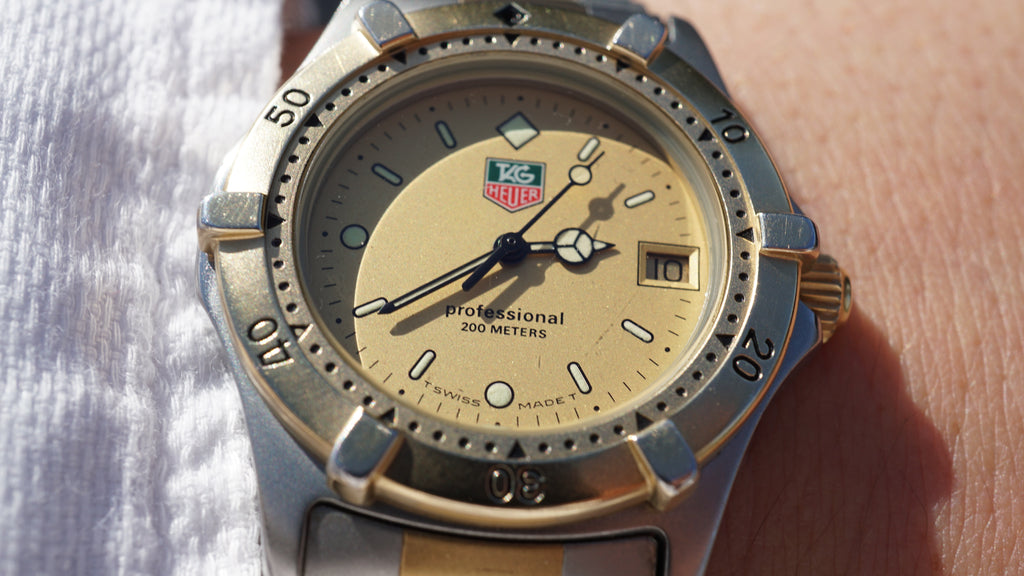 Tag Heuer 200 Quartz Complete Diver Set Dual Tone Gold