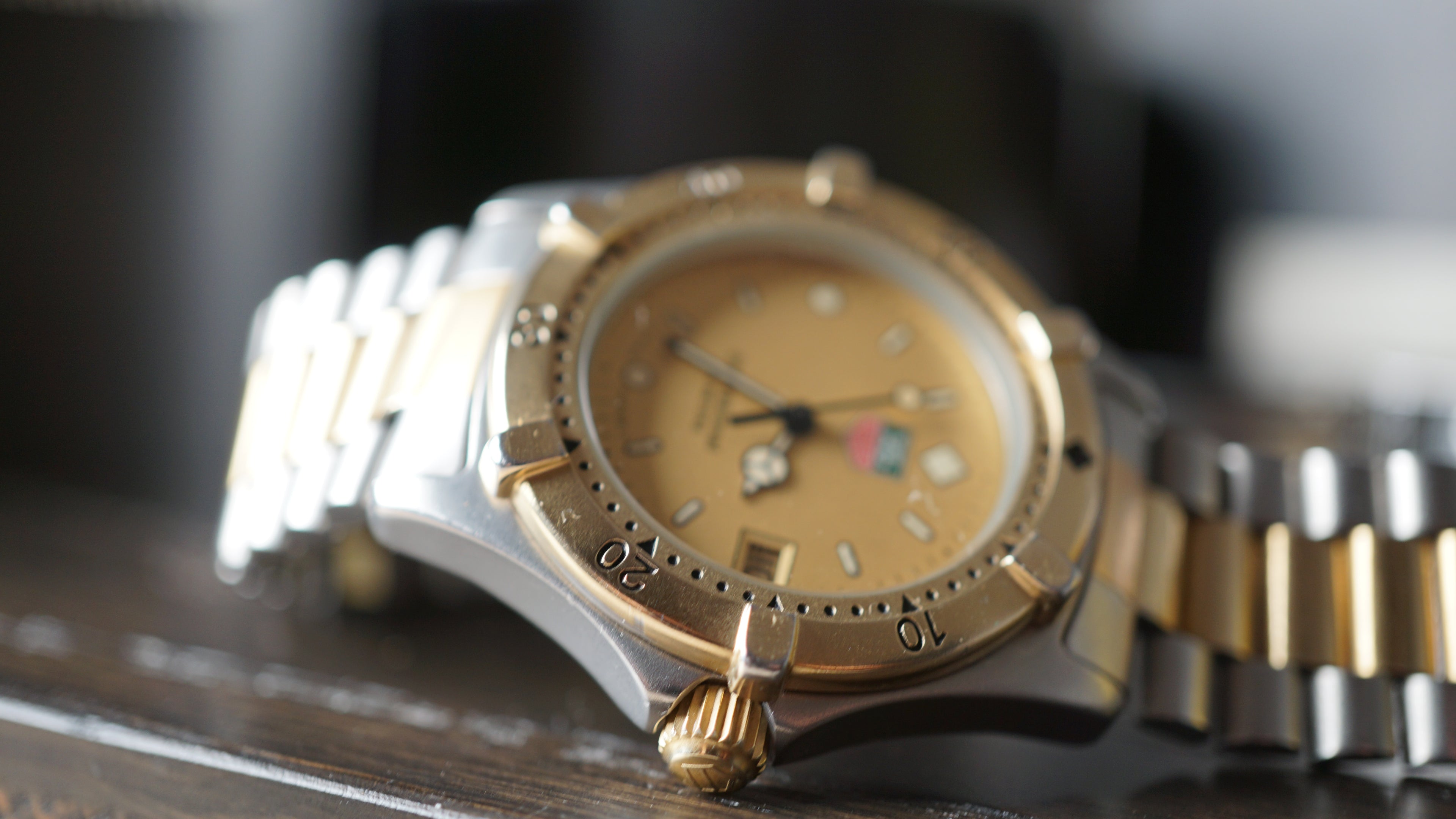 Tag heuer 200 quartz full set diver dual tone gold