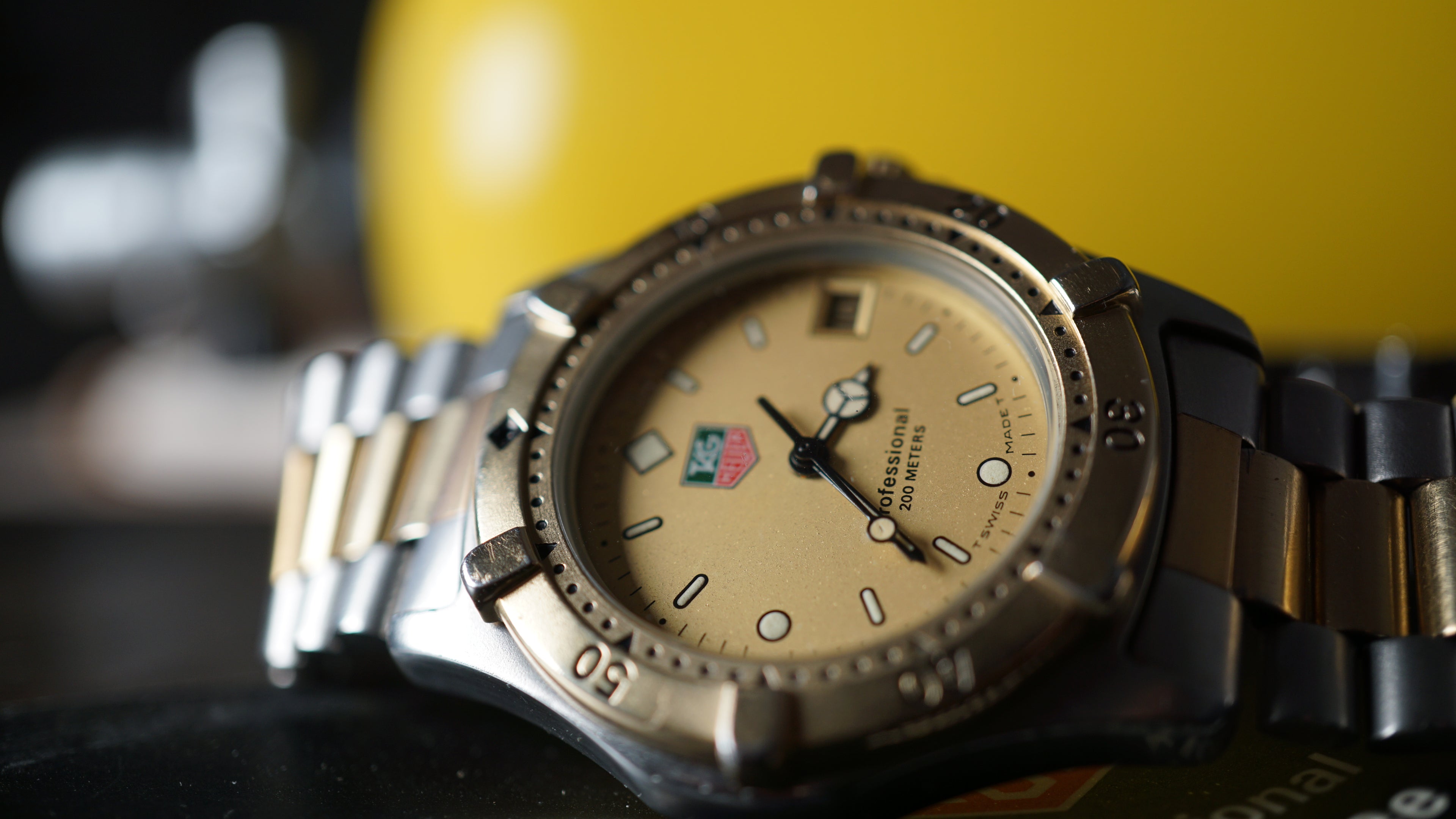 Tag heuer 200 quartz full set diver dual tone gold