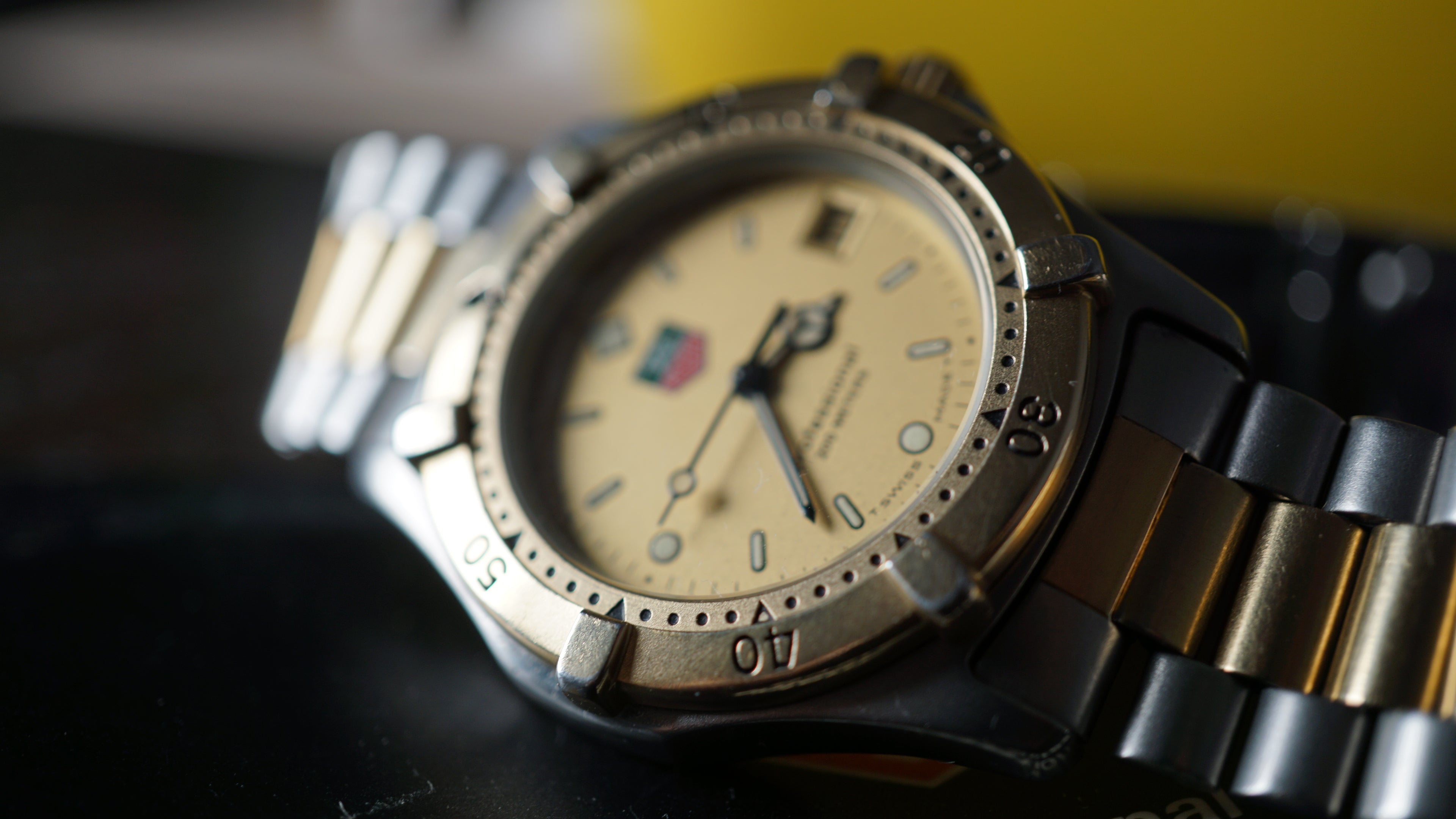 Tag heuer 200 quartz full set diver dual tone gold