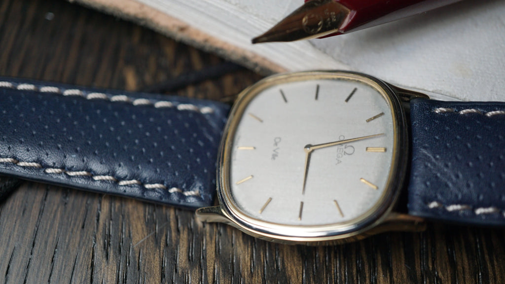 Omega De Ville – blue marine dial elegance dual tone - Fama Elegance Omega De Ville – blue marine dial elegance dual tone 