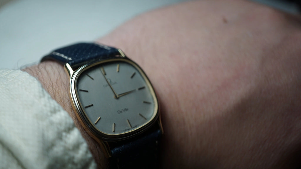 Omega De Ville – blue marine dial elegance dual tone - Fama Elegance Omega De Ville – blue marine dial elegance dual tone 