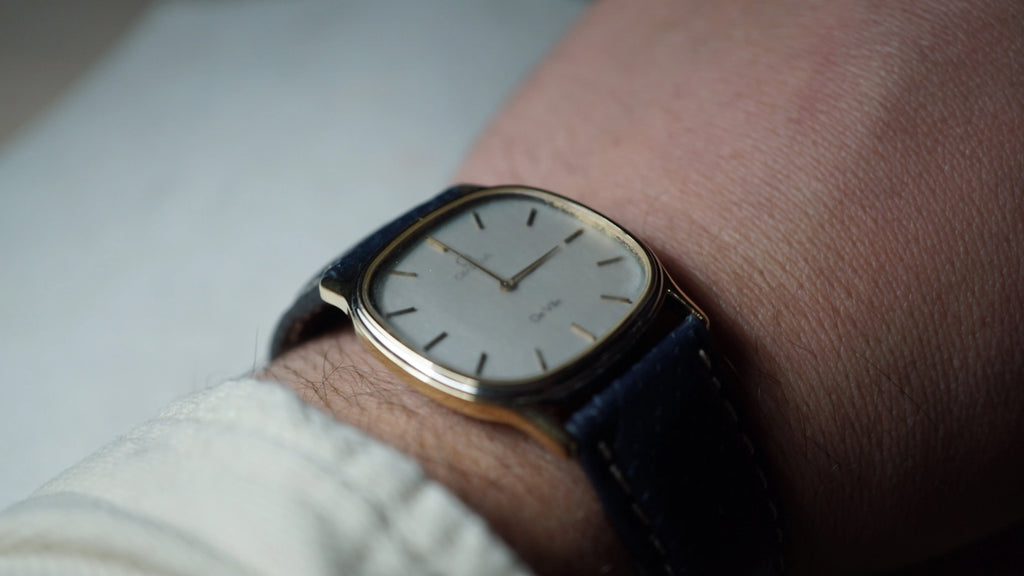 Omega De Ville – blue marine dial elegance dual tone - Fama Elegance Omega De Ville – blue marine dial elegance dual tone 