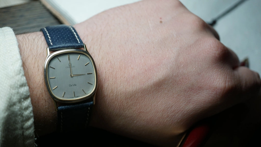 Omega De Ville – blue marine dial elegance dual tone - Fama Elegance Omega De Ville – blue marine dial elegance dual tone 