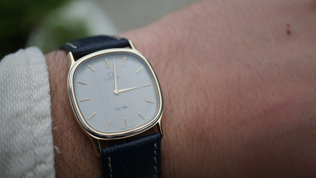 Omega De Ville – blue marine dial elegance dual tone - Fama Elegance Omega De Ville – blue marine dial elegance dual tone 