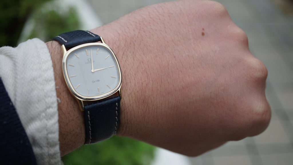 Omega De Ville – blue marine dial elegance dual tone - Fama Elegance Omega De Ville – blue marine dial elegance dual tone 