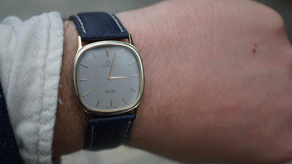 Omega De Ville – blue marine dial elegance dual tone - Fama Elegance Omega De Ville – blue marine dial elegance dual tone 