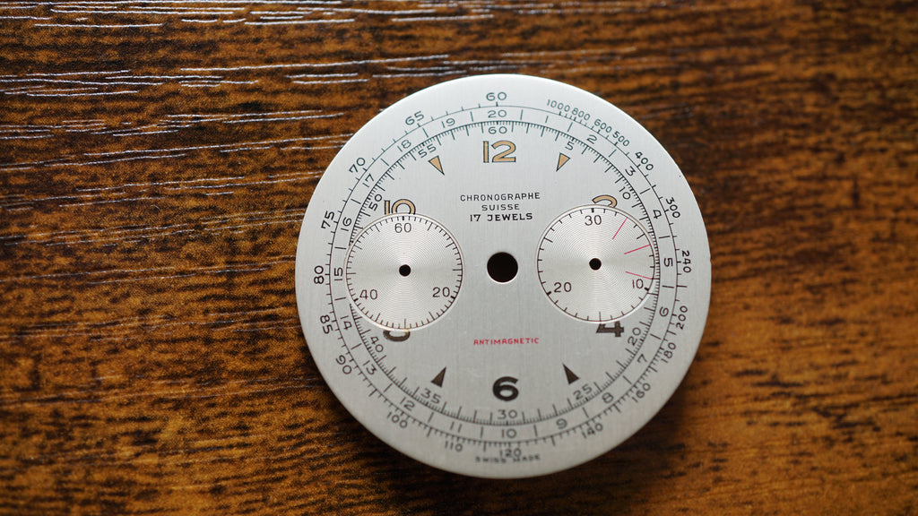 Rare NOS Swiss Chronograph Dial – 33.90mm – Landeron 48 / 51 Compatible Fama Elegance