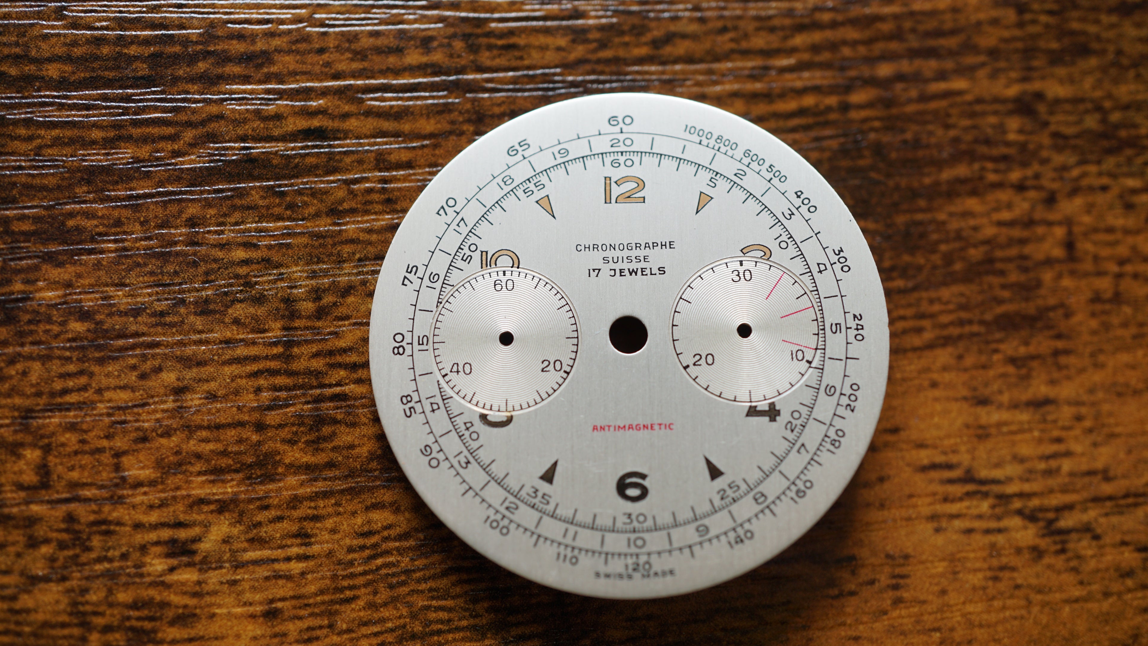 Rare NOS Swiss Chronograph Dial – 33.90mm – Landeron 48 / 51 Compatible Fama Elegance