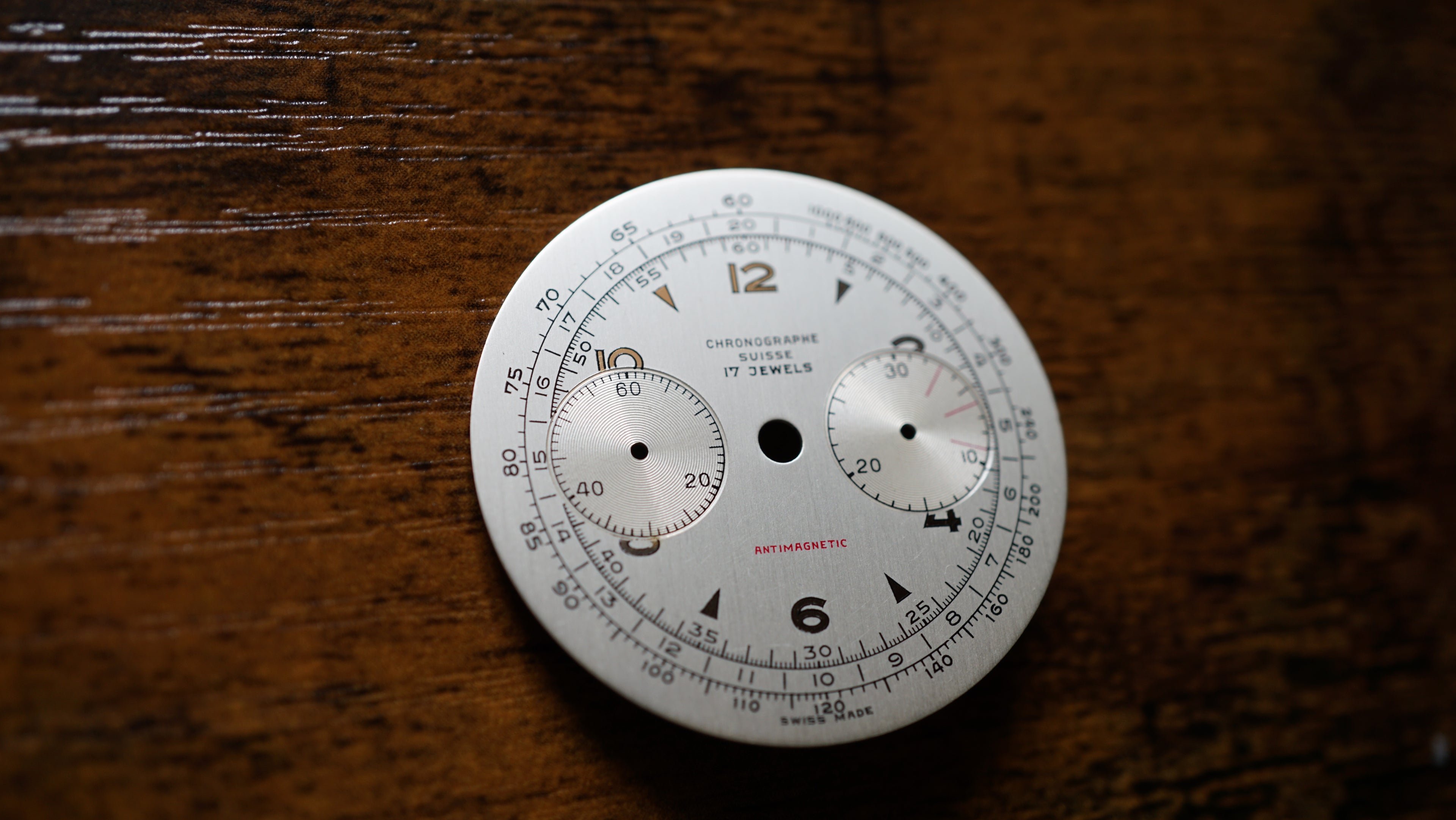 Rare NOS Swiss Chronograph Dial – 33.90mm – Landeron 48 / 51 Compatible Fama Elegance