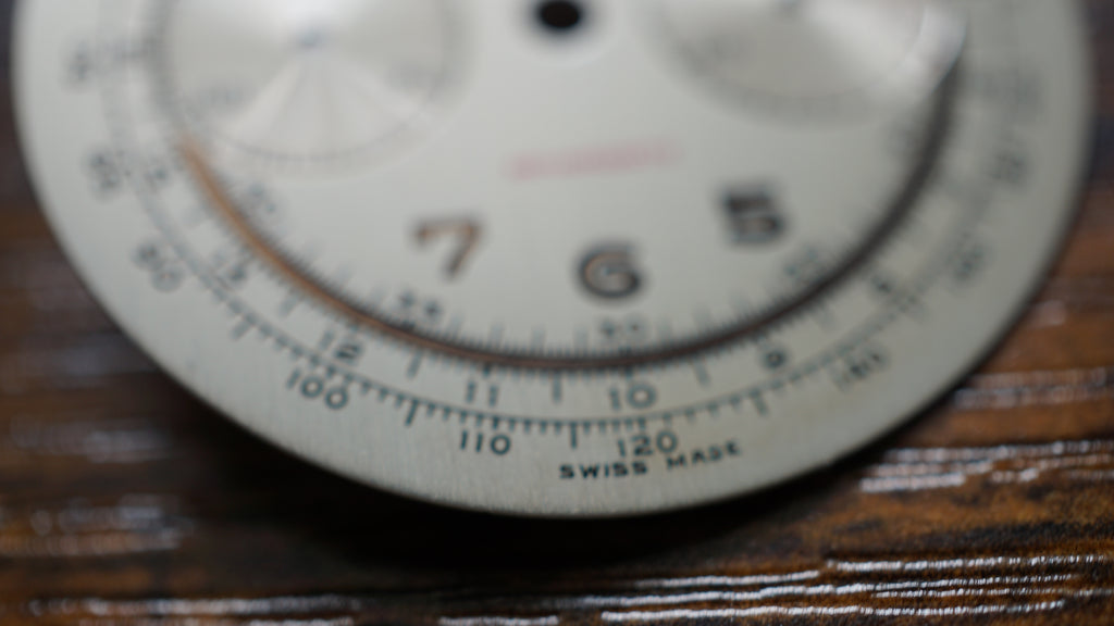 Chronograph swiss  Dial Gold telemeter scale gold  ring Fama Elegance