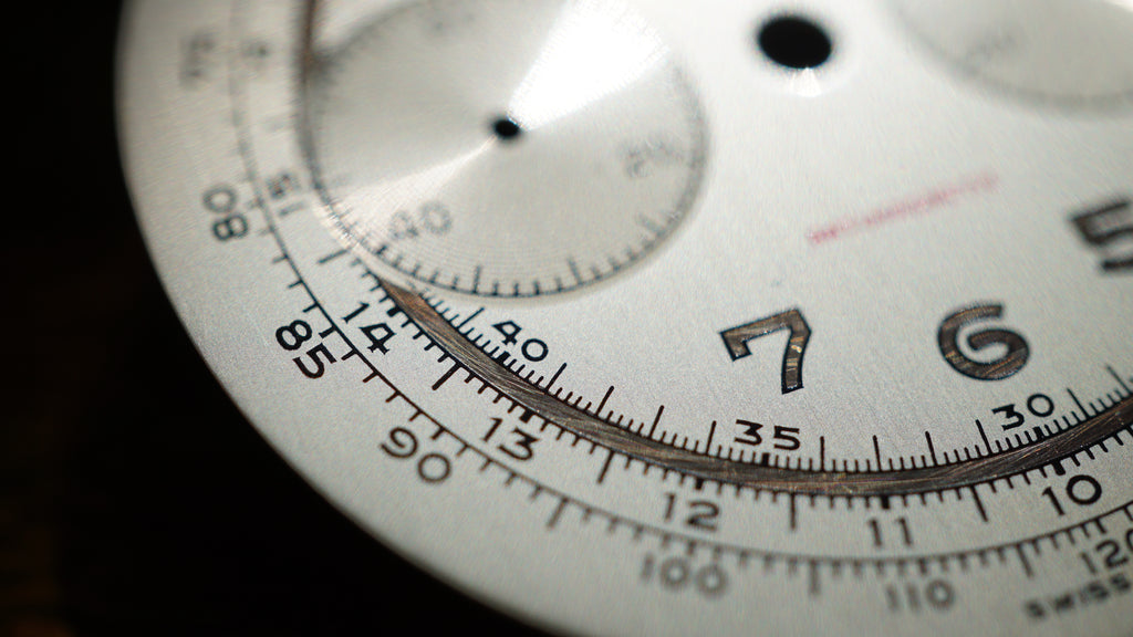 Chronograph swiss  Dial Gold telemeter scale gold  ring Fama Elegance