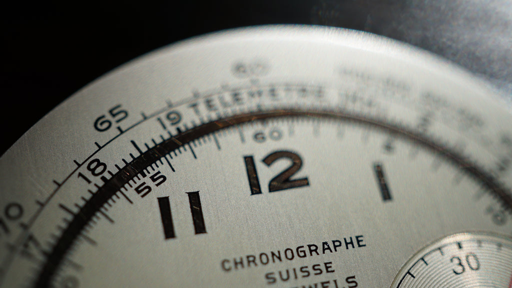 Chronograph swiss  Dial Gold telemeter scale gold  ring Fama Elegance