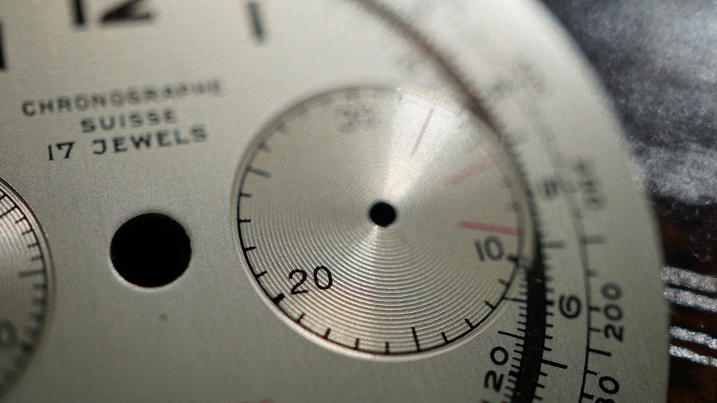 Chronograph swiss  Dial Gold telemeter scale gold  ring Fama Elegance