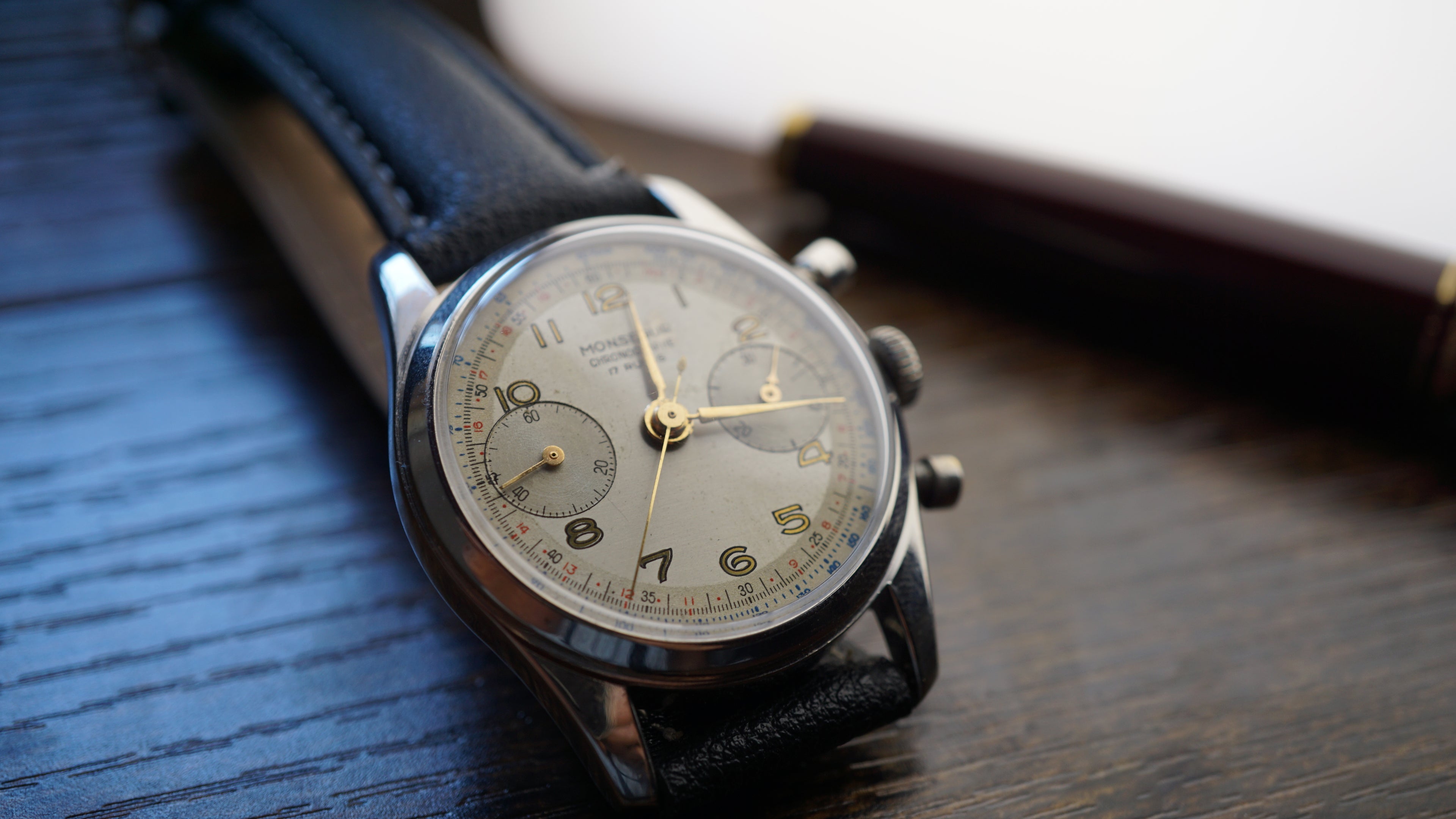 Monsegur Pilot Chronograph Swiss Telemeter – Landeron 51 Vintage Fama Elegance