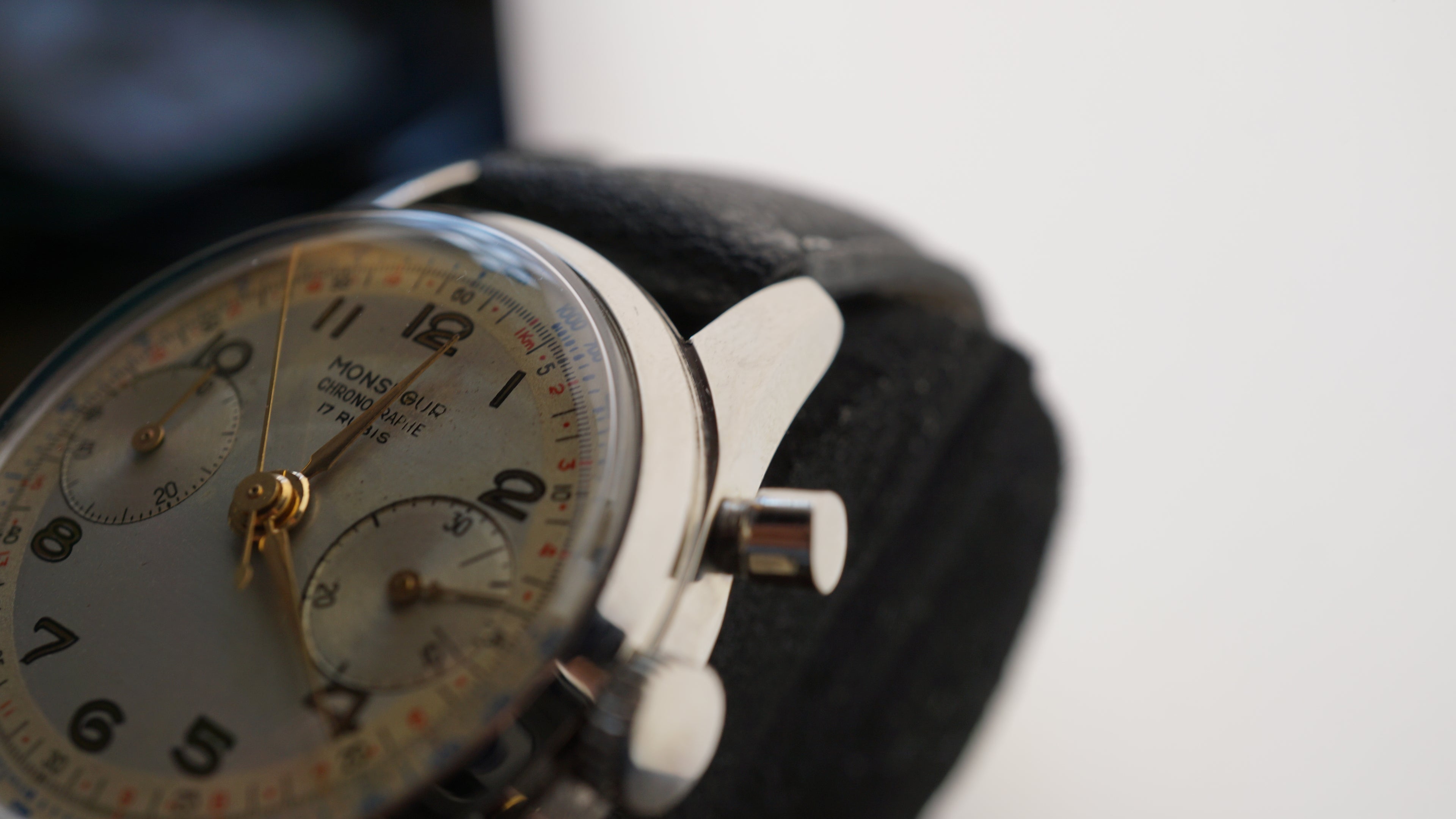 Monsegur Pilot Chronograph Swiss Telemeter – Landeron 51 Vintage Fama Elegance