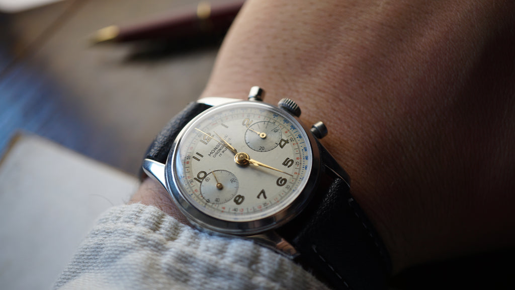 Monsegur Pilot Chronograph Swiss Telemeter – Landeron 51 Vintage Fama Elegance