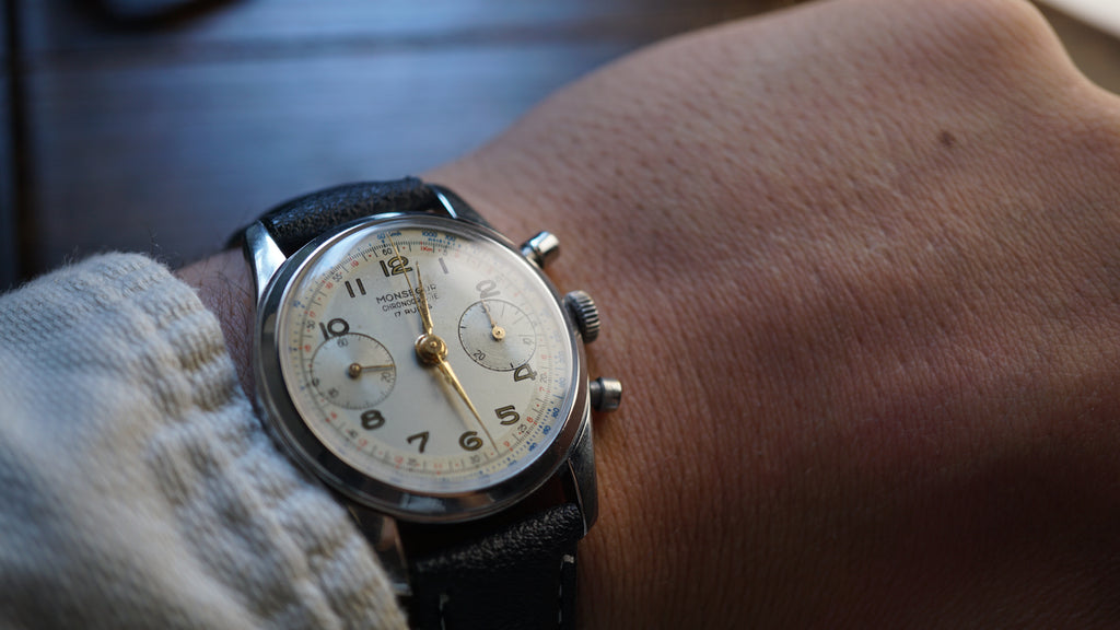 Monsegur Pilot Chronograph Swiss Telemeter – Landeron 51 Vintage Fama Elegance
