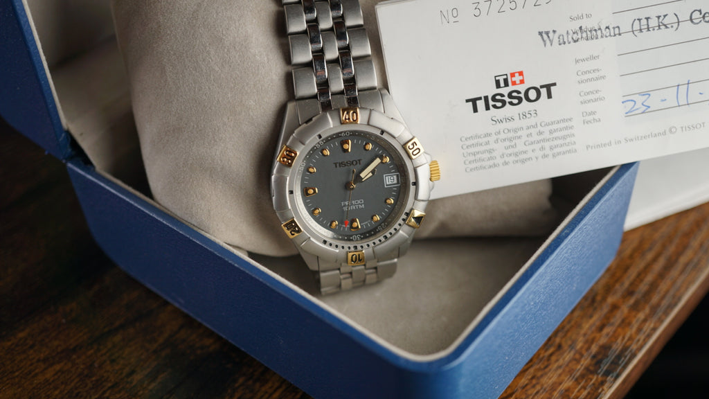 Tissot PR 100 Two-Tone Blue Dial – Full Set | Old New Stock Fama Elegance