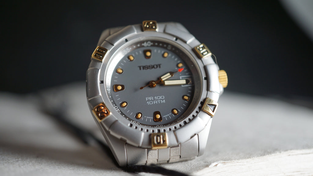 Tissot PR 100 Two-Tone Blue Dial – Full Set | Old New Stock Fama Elegance
