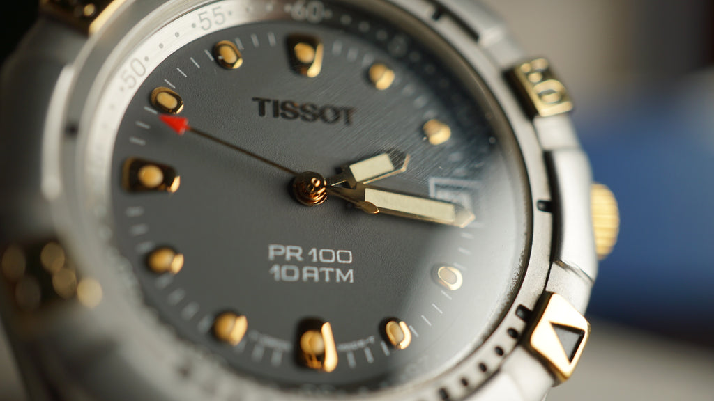 Tissot PR 100 Two-Tone Blue Dial – Full Set | Old New Stock Fama Elegance
