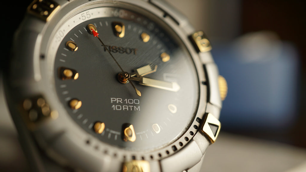 Tissot PR 100 Two-Tone Blue Dial – Full Set | Old New Stock Fama Elegance