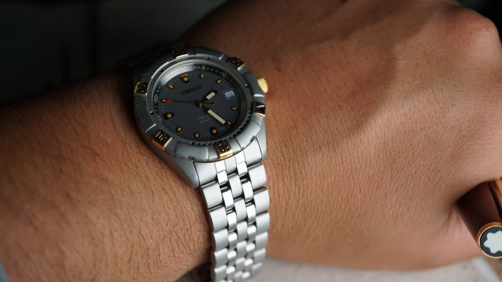 Tissot PR 100 Two-Tone Blue Dial – Full Set | Old New Stock Fama Elegance