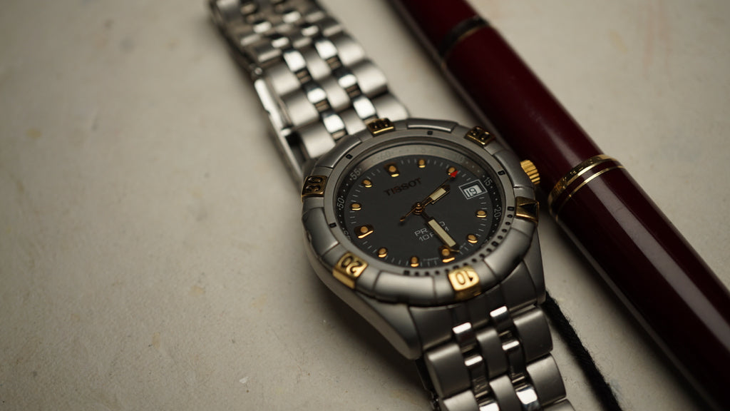 Tissot PR 100 Two-Tone Blue Dial – Full Set | Old New Stock Fama Elegance