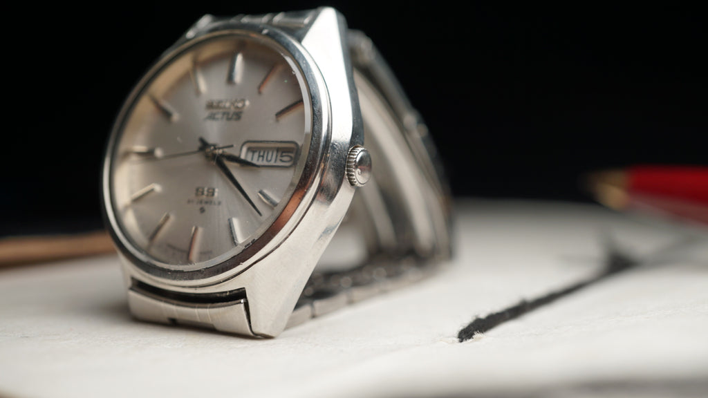 Seiko 5 Actus Automatic 1970s Vintage Watch – Sunburst Dial Japan Made Fama Elegance