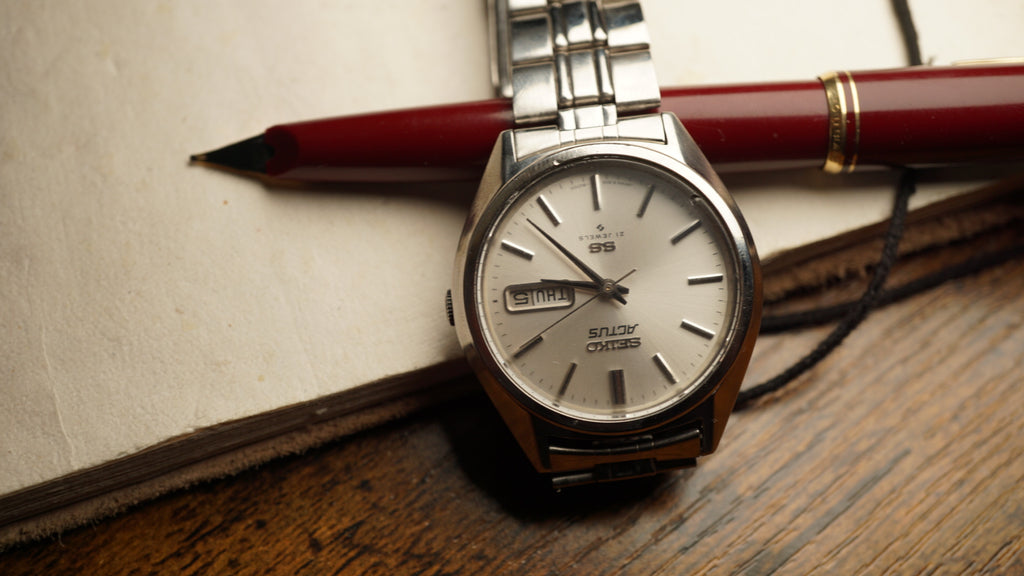 Seiko 5 Actus Automatic 1970s Vintage Watch – Sunburst Dial Japan Made Fama Elegance
