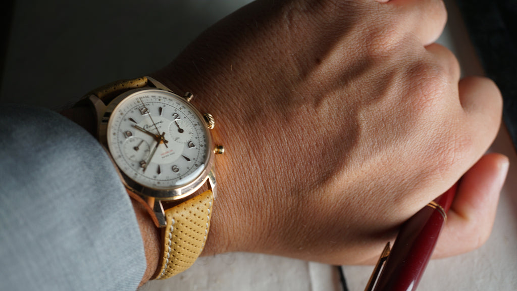 Chronograph swiss Aurore Bull Eye Pilot  – Vintage Swiss Craftsmanship Fama Elegance